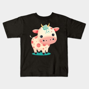 Cute Pink Cow Kids T-Shirt